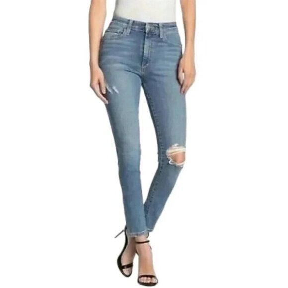 Joe's Jeans High Rise Skinny Ankle Distressed Light Wash Size 28 - Picture 1 of 14
